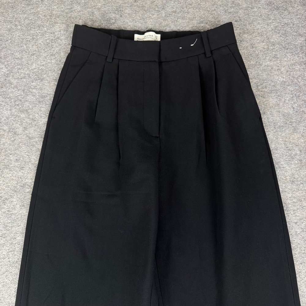 Abercrombie & Fitch The A&F Sloane Tailored Pant 30" Black Womens 27 4R - Picture 2 of 10